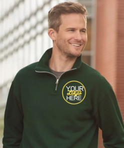 Custom Embroidered Quarter Zip Sweatshirt