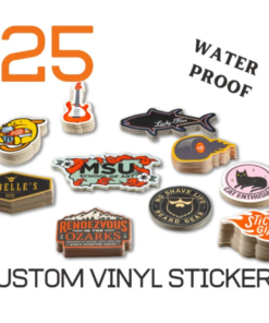 25 Custom Vinyl High Quality Waterproof Vinyl Stickers Decals