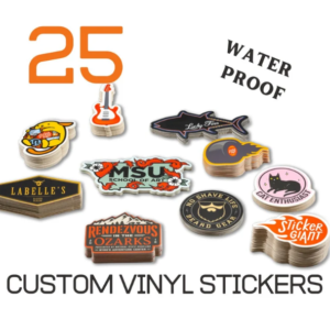 25 Custom Vinyl High Quality Waterproof Vinyl Stickers Decals