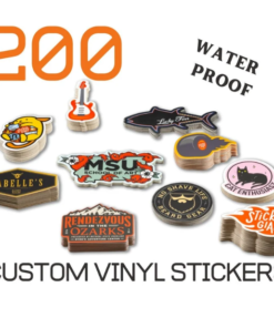 200 Custom Vinyl High Quality Waterproof Vinyl Stickers Decals